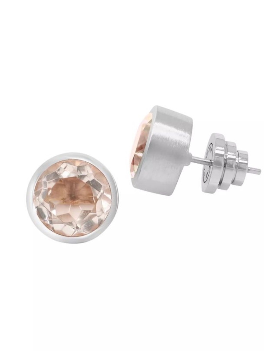 Dean Davidson Signature Rhodium-Plated Morganite Large Stud Earrings